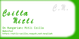 csilla mitli business card